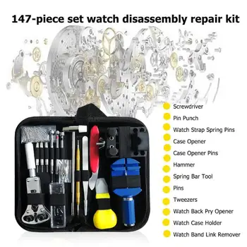 147pcs Se Repair tool Kit Se Link Pin-Remover Tilfælde Åbner Foråret Bar Remover Horlogemaker Gereedschap Reparation WatchTool Kit 3