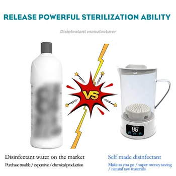 1500ml Desinfektion af Vand Purifier Maskine Protable Husstand natriumhypochlorit Elektrolytisk Vand Generator Sprøjte 100-220V 0