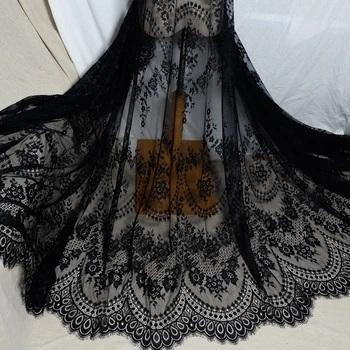 150CM bred eyelash lace stof Broderet DIY tøj brudekjole tabel flag tilbehør