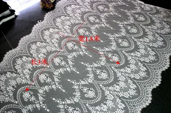 150CM bred eyelash lace stof Broderet DIY tøj brudekjole tabel flag tilbehør 5