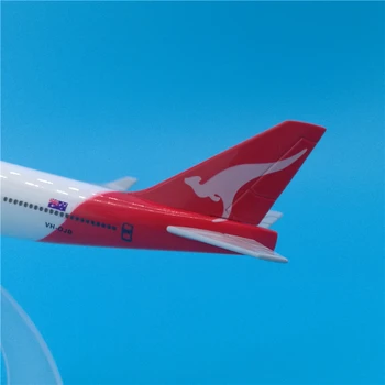 16cm Australien Qantas Airlines Boeing 747 Metal Fly Model Støbt Qantas B747 Fly Model 1:400 Dekoration Gave Legetøj