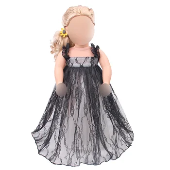 18 tommer Piger, dukke kjole hanbok Prinsesse blonder kage aften kjole Amerikanske new født tøj Baby legetøj passer 43 cm baby c432 1