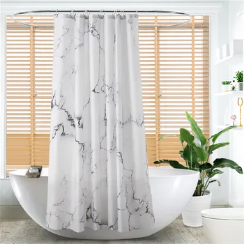 180*180 cm Easy Clean Shower Curtain Badeværelse Badekar, Gardiner og badeforhæng vandtæt Ingen Kemisk Lugt Forstærket 3