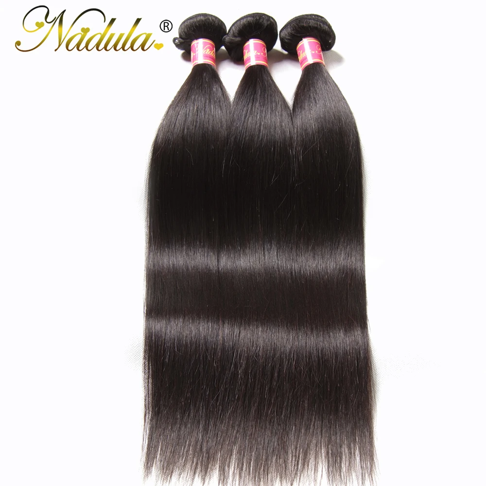 Nadula Hår 3piece/Masse Malaysiske Straight Hair Extensions 8-30inch Hår Vævninger Naturlige Farve Remy Hair Bundter Deal 0