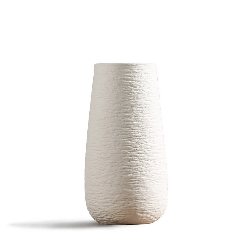 Moderne Hvid Vase Keramik Vase Hjem Tilbehør til Udsmykning Tørre Blomst Moderne Minimalistisk Litterære Vase til Blomster Hjem Dekoration 0