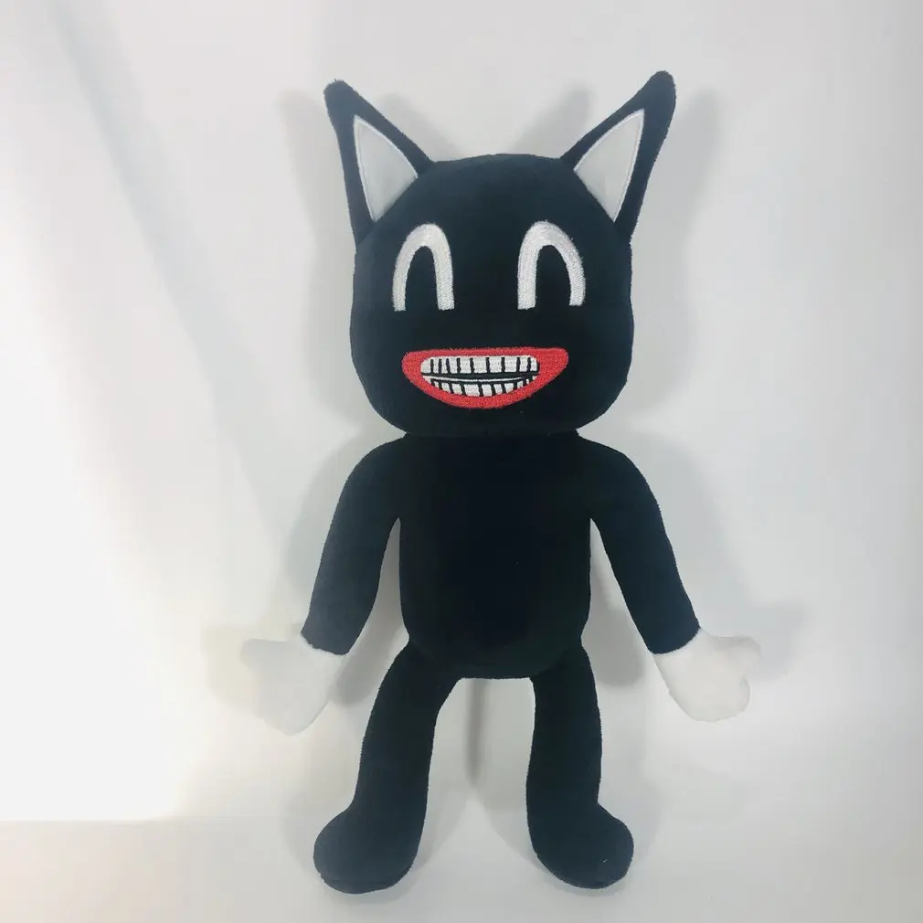 30*20cm Animationsfilm Sirene Hoved Plys Tegnefilm Toy Sirenhead Udstoppede Dyr Dukke Horror Black Cat Peluches Legetøj til Børn Julegave 0