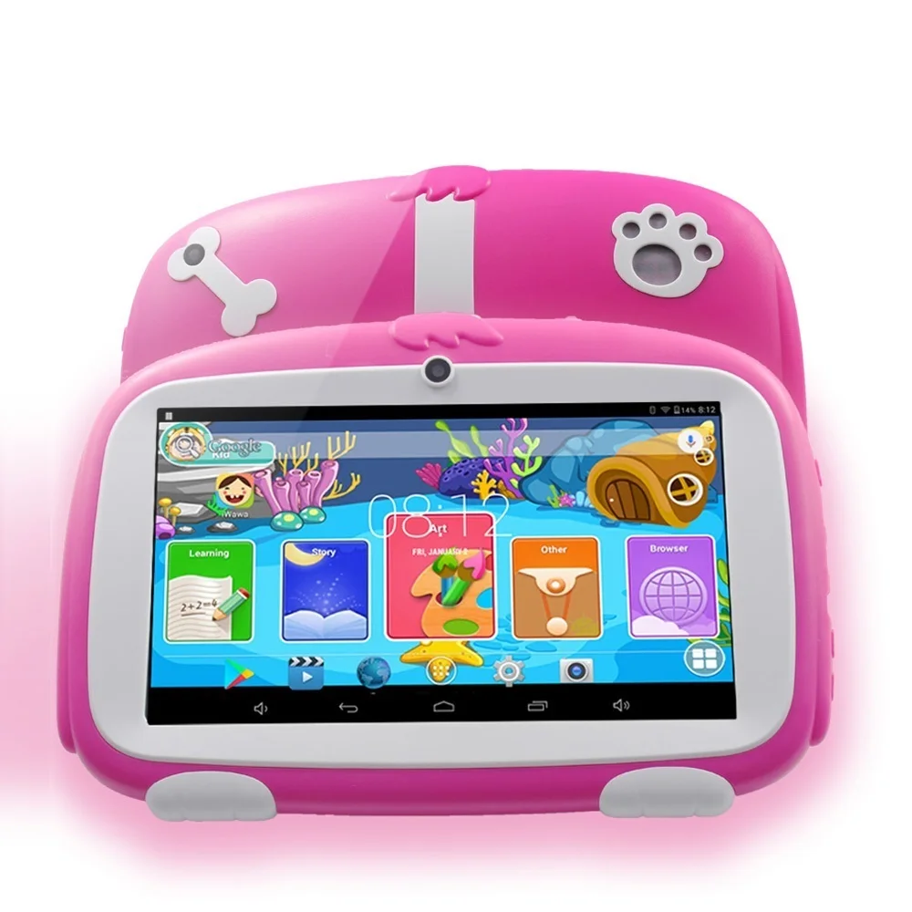 Nyt Design 7 Inch Kids Tabletter Google Android 8.0 Quad core Dual Kamera, 16 GB WiFi Børns favoritter gaver tablet pc 0