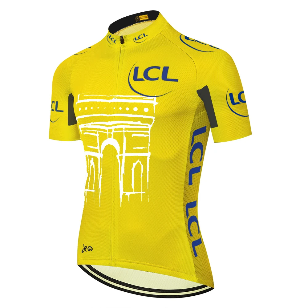 Classic team de france camisa de ciclismo masculina sommeren hurtig tør åndbar kortærmet cykel-shirt til mænd 0