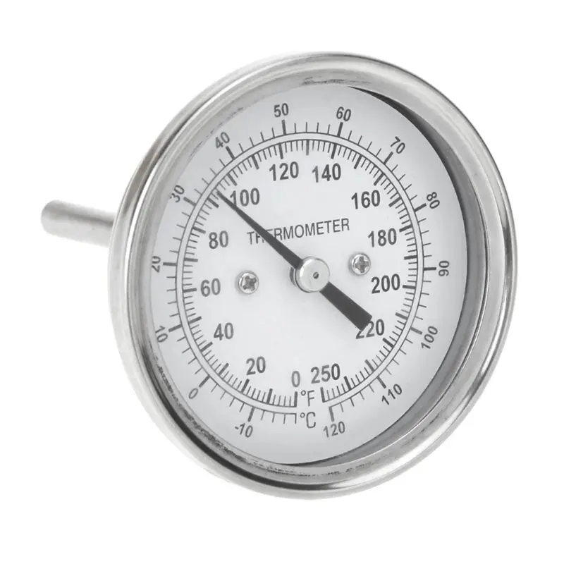 Hjem Brygning Termometer Rustfrit Stål Celsius Fahrenheit Vand Destillation af temperaturmåleren Bimetal-1/2