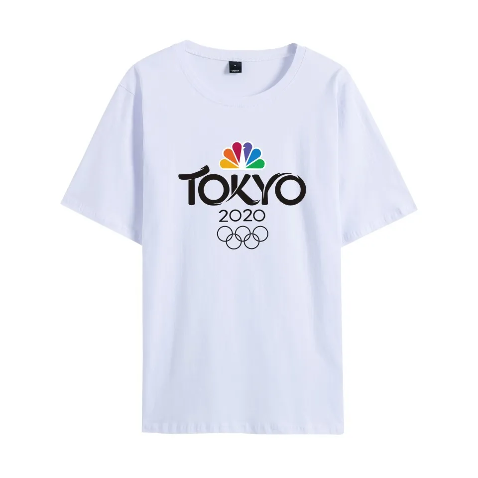 O-Hals Kortærmet T-Shirt Kvinder 2020 Tokyo Olympiske Lege Løs Elskere Bomuld T-Shirts Sommeren Nye Kausale Vilde Damer Top 0