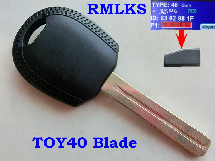 RMLKS Transponder Nøgle Fob Med Chip ID46 PCF7936 For KIA Amanti SW Picanto Sorento Blanke Blade Uncut Blade 0