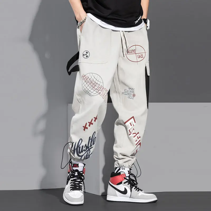 Hip Hop Herre Pants Nye Sjove Print Brev Print Streetwear Mænd Harem Bukser Overdimensionerede 5XL Casual Cool Drenge Bukser 0