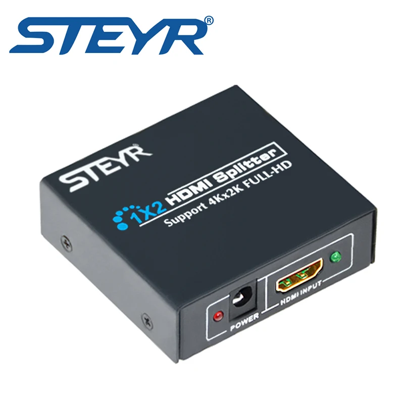 Ultra HD 4K STEYR HDMI Splitter-1 × 2 Splitter 2 Port Signal Distributør Divisor HDMI 1.4-Splitter-1 I 2 Ud støtte 2k*4k 0