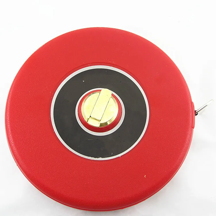 Høj kvalitet Metriske system 20M fiber læder målebåndet rød sag engros-gratis fragt 0