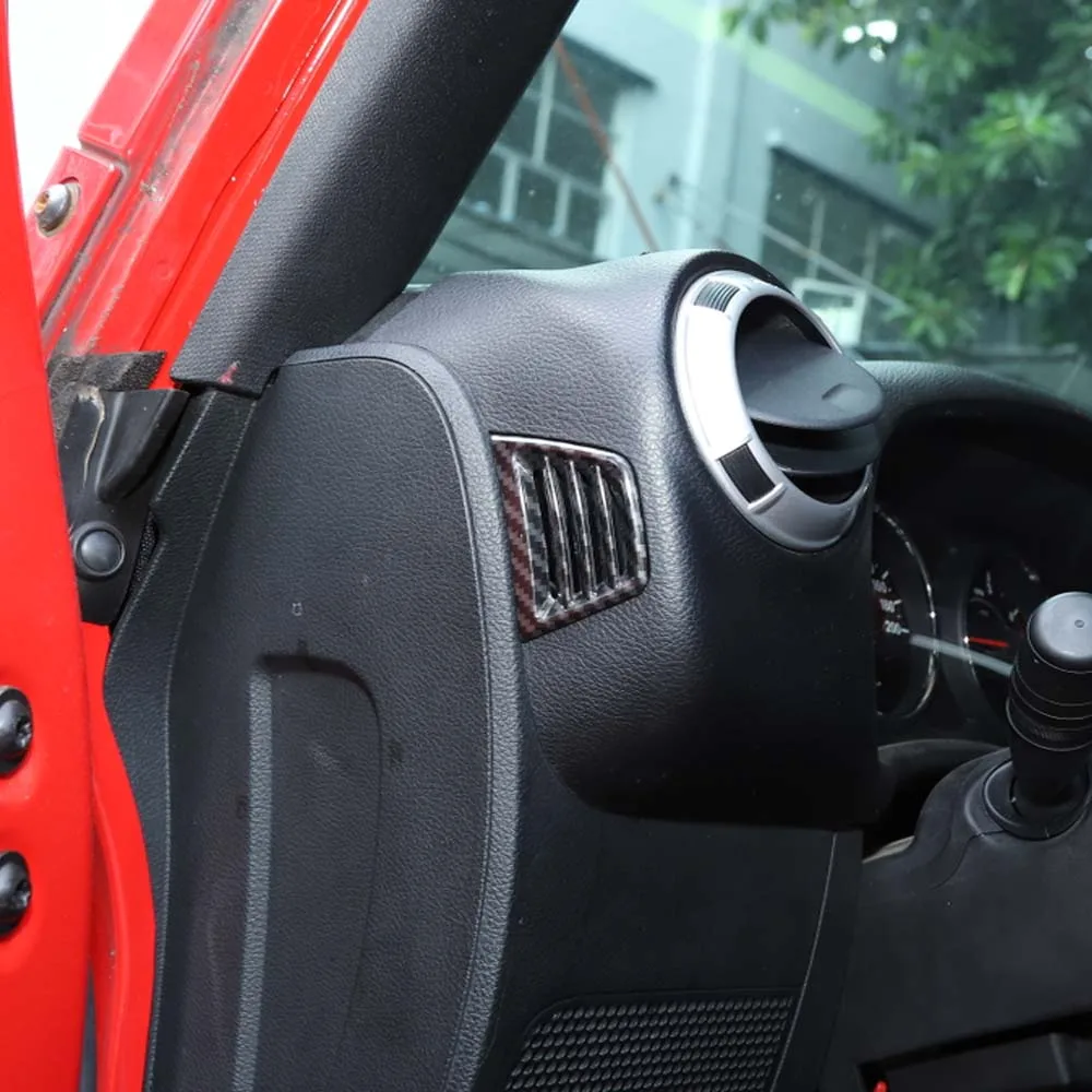 For Jeep Wrangler JK 2011-2017 Bilens Instrumentbræt Side luftskrue Trim Styling Interiør Auto Lister Klistermærker 2Pcs/sæt 0