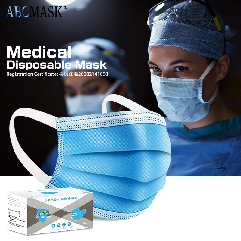 400pcs/8box Medicinsk ansigtsmasker Disponibel 3-Lag Lags Filter Anti Bakterier, Virus Kirurgiske Ansigt Maske for Munden For Kim Beskyttelse 0