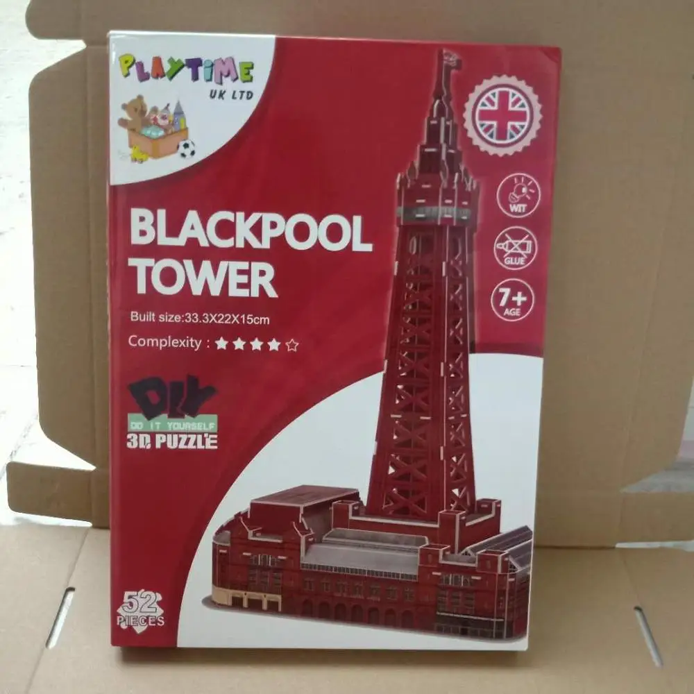 3D papir puslespil bygning model toy verdens store arkitektur blackpool tower og England berømte bygge gave 1pc 0