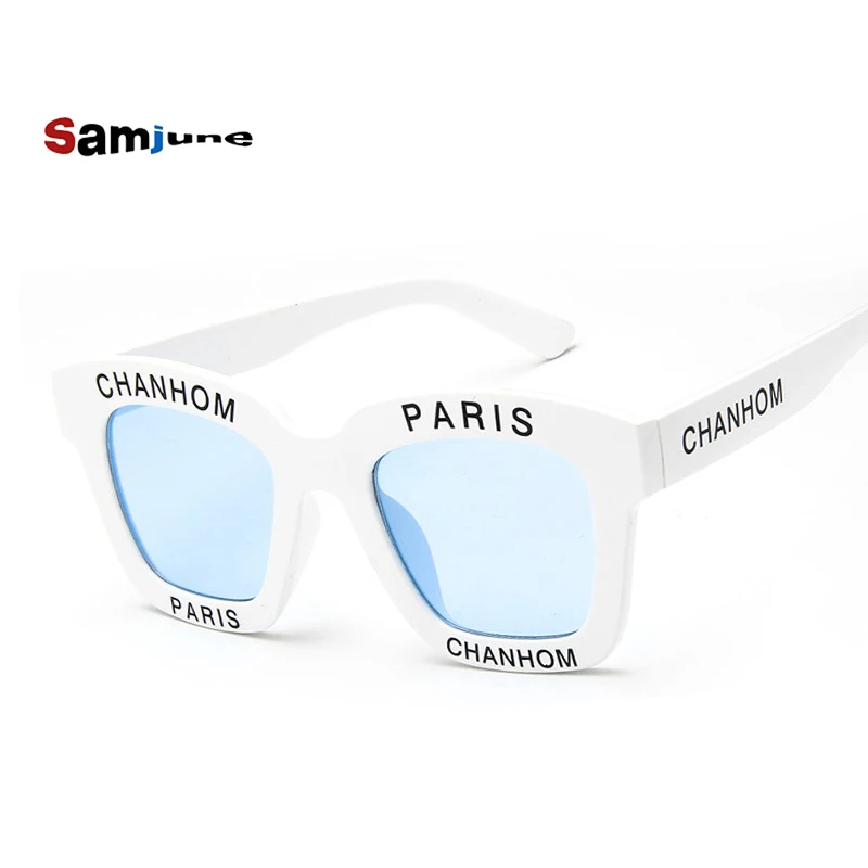 Samjune Retro Square Solbriller Kvinder Brand Designer Engelske Bogstaver Metal Ramme Cirkel Sol Briller Mode Kvindelige Nuancer Oculos 0