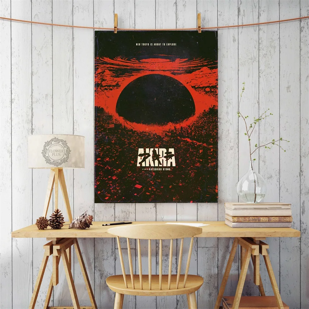 Akira Red Fighting Poster Classic Japanese Anime Home Decoration Prints Wall Art Picture for Living Room quadro cuadros 0