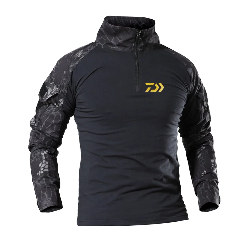 2020 Daiwa Ropa Pesca Python Camouflage Lange Ærmer Patchwork Fiskeri Shirt Hurtig Tørring Og Åndbar Jakke Fiskeri Tøj 0