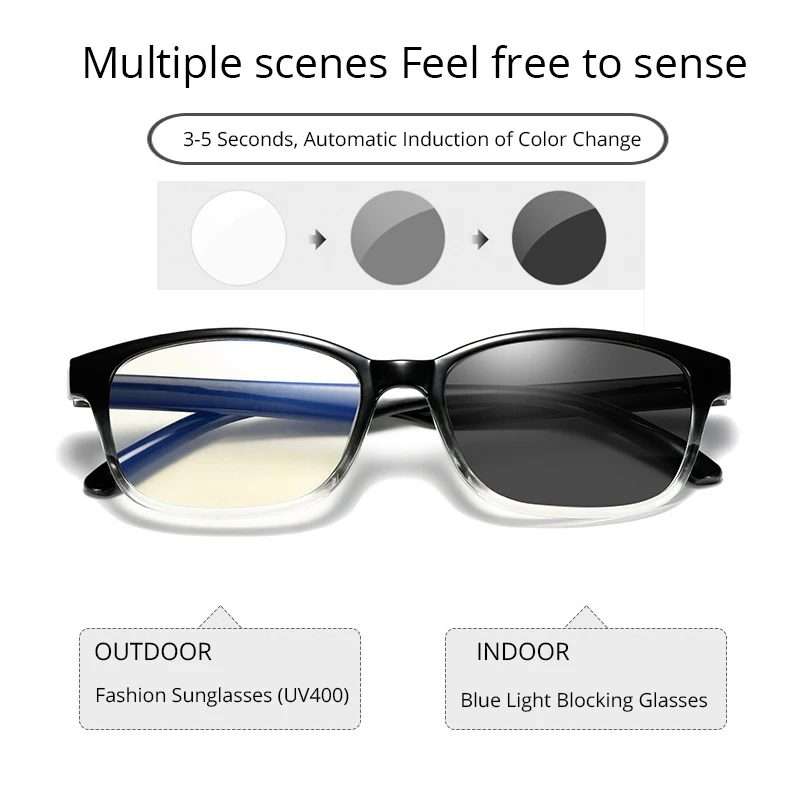 Nye Filter Computer-Briller For at Blokere UV-Anti Blå Lys Øje trætte øjne Overgangen Fotokromisk Gaming Briller Kvinder Mænd UV400 0