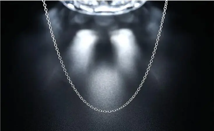 10stk/masse Kampagne! engros 925 sterling sølv halskæde, sølv fine smykker Rolo Kæde 1mm Halskæde 16 18 20 22 24