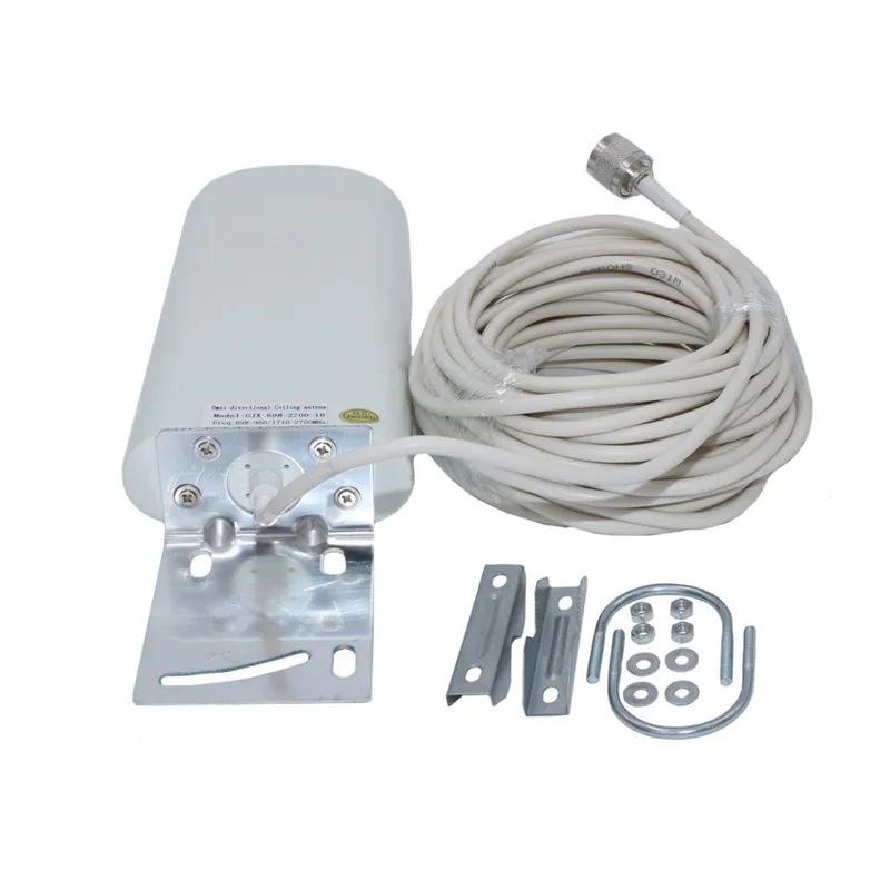 GSM-antenne booster 3G 4G LTE Antenne 20dBi 3G ekstern antenne med 10m kabel-698 2700MHz for 2G 3G 4G min signal repeater 0