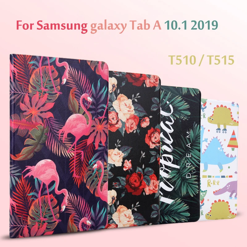 Mode male taske Til Samsung Galaxy Tab 10.1 2019 T510 T515 SM-T510 / SM-T515 Tablet Cover Shell 0