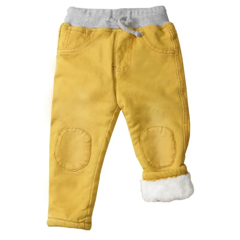 2019 Nye Baby Drenge Tøj af Høj Kvalitet Tykkere Vinter Varm Cashmere Jeans Drenge Wild Små Fødder Bukser børn Cowboybukser 1-9Y 0