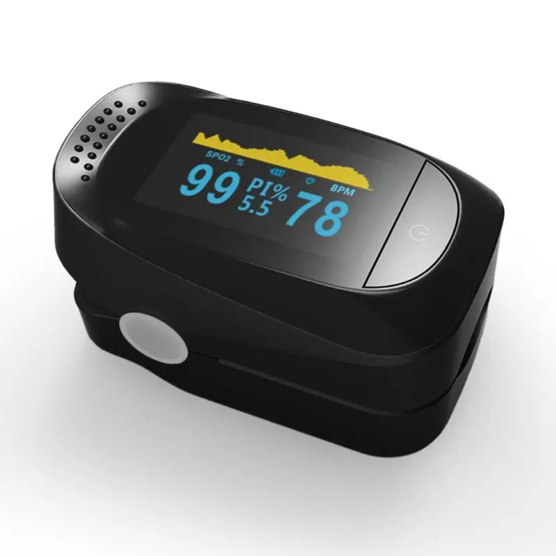 Protable Finger Klip Pulse Oximeter Fingerspids pulsmåler Oxymeter Gældende for Voksne Home Health Test Brug 0
