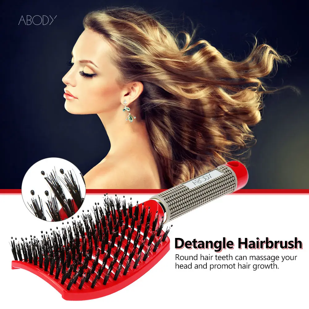 Legeme Billige Hair Brush Børste Nylon Hårbørste, Hair Combs Kvinder Curly Hovedbunds Massage Kam til frisør-Frisør, Styling Redskaber 0