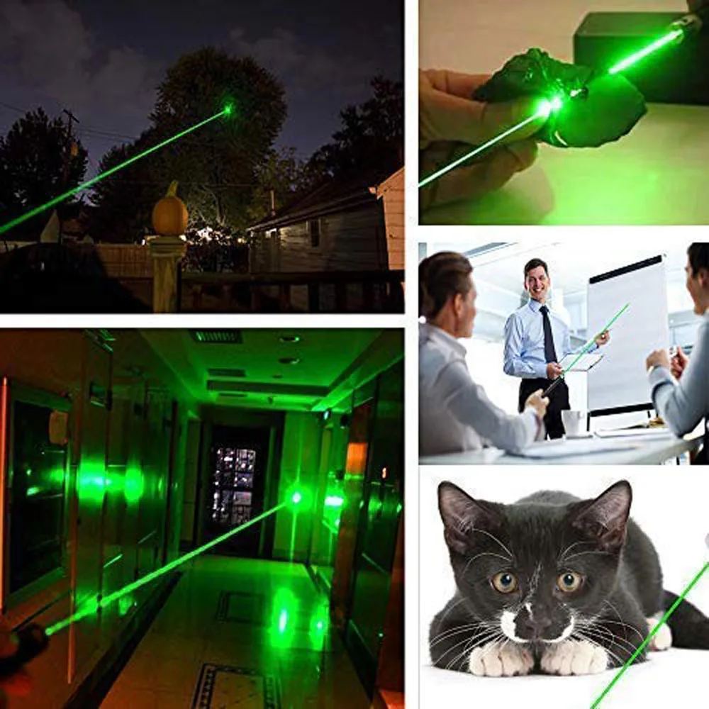 Jagt Grøn lilla rød laser pointer, Laser-Syn, højde 10000 m 532nm Kraftig Justerbar Fokus Lazer med Brændende laser 303 0