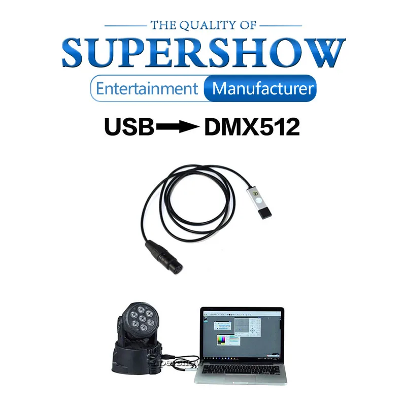 Professionel USB til DMX512 Interface Adapter til LED-Computer PC scenebelysning Kontrol Kabel-Freestyler Hente Stage-DJ-Udstyr 0