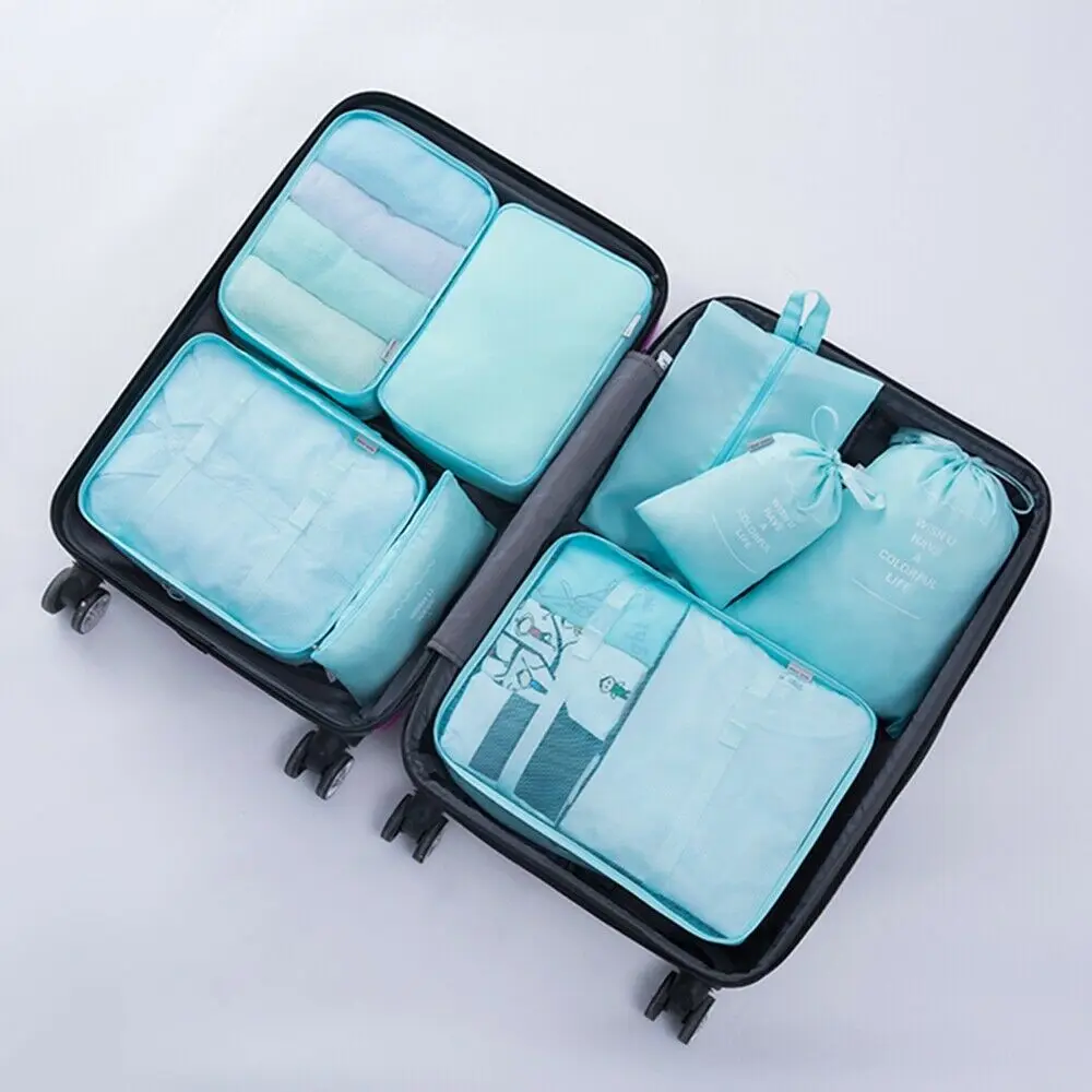 2019 HOT Mode rejsetaske 8 sæt af personlig print multi-funktion vandtæt taske til opbevaring 0