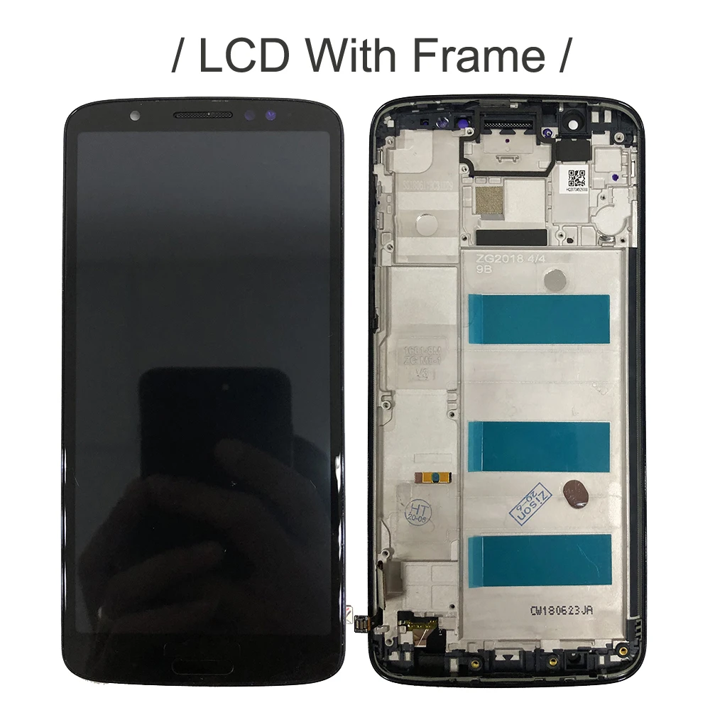 LCD-skærm Med Ramme For Motorola Moto G6 XT1925 LCD-G6 plus XT1926 Skærm Touch Digitizer Assembly G6 spille XT1922 Vise Nye 0