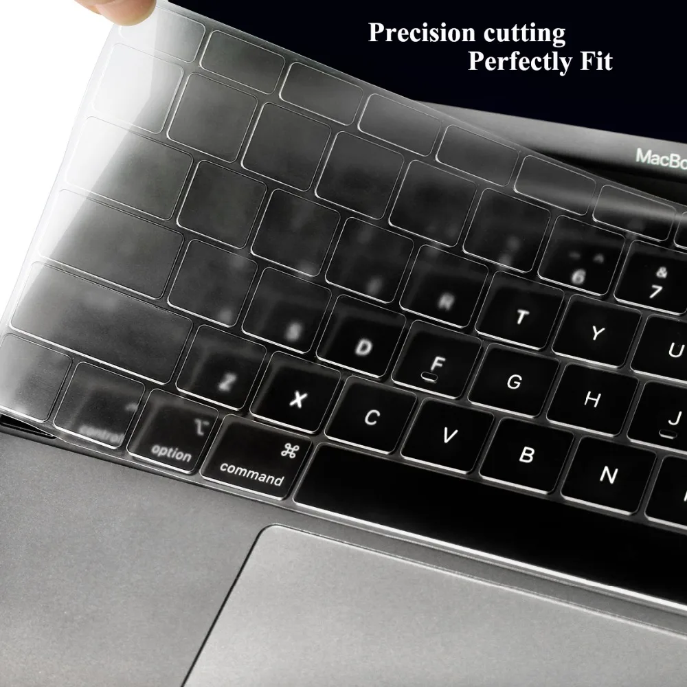 Ultra Tynd TPU Tastatur Dække Huden Beskytter for Nye MacBook Air 13 Tommer 2018 2019 Udgivelse A1932 med Retina-Skærm Touch-ID 0