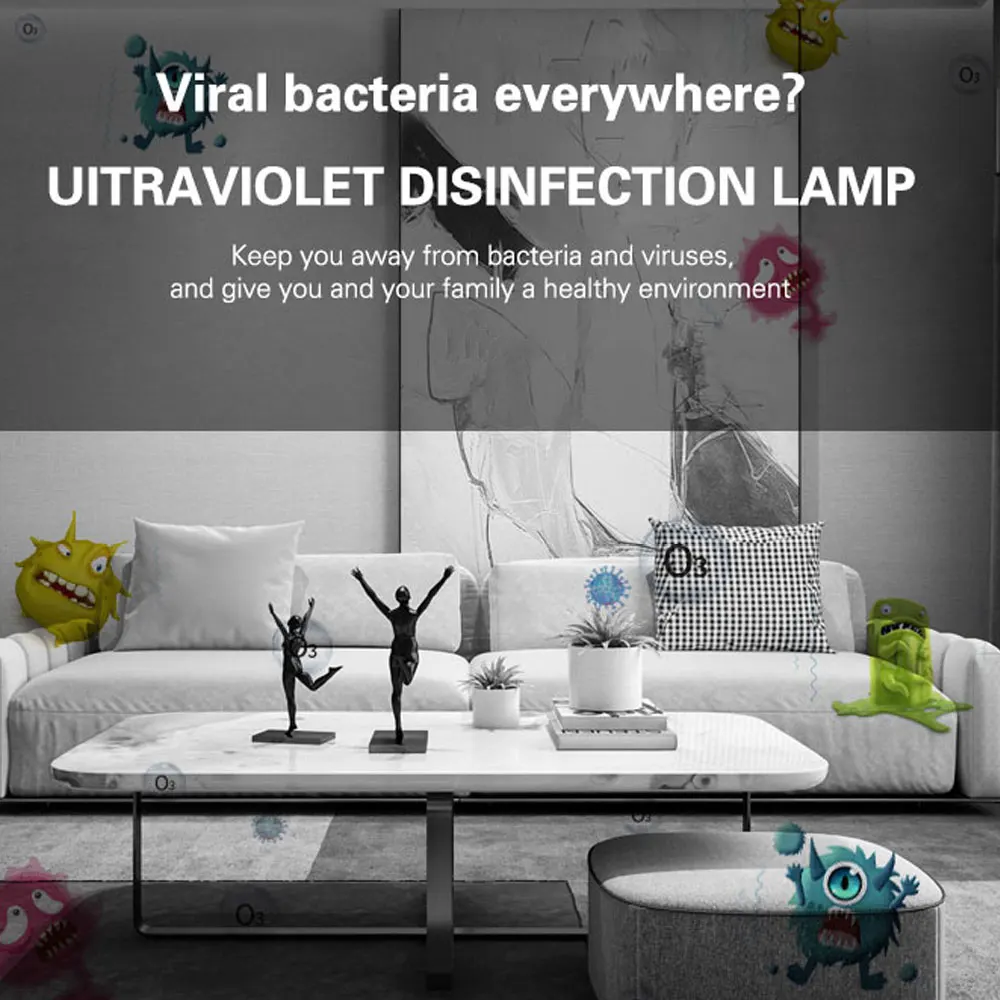 UVC 5W Bakteriedræbende Lys LED-Sterilisator E27 LED-UV-Desinficering-Lampe LED-Uv-Pære, Bakteriedræbende Lamper til Soveværelset 0