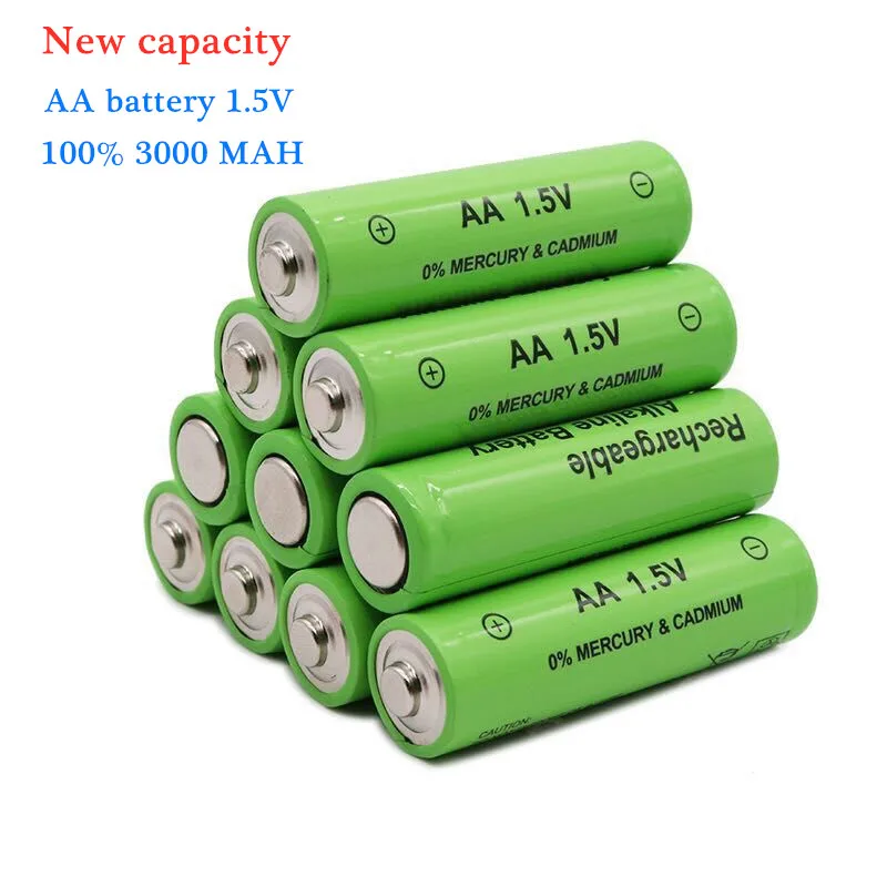 Nye AA + AAA Nye 1.5 V AA Alkaliske AAA Genopladelige Batteri 2100-3000mAh-Brænder Se Legetøj, MP3-Afspiller Erstatte Ni-MH Batteri 0