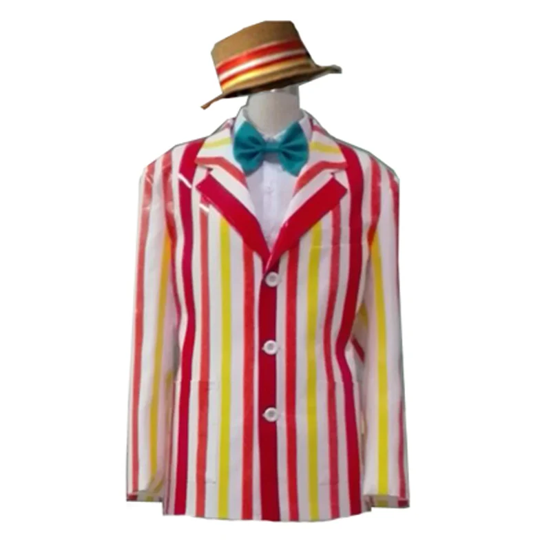 Halloween kostumer Mary Poppins Bert cosplay kostume tøj filmens karakter, Dick Van Dyke kostumer frakke, hat og slips 0