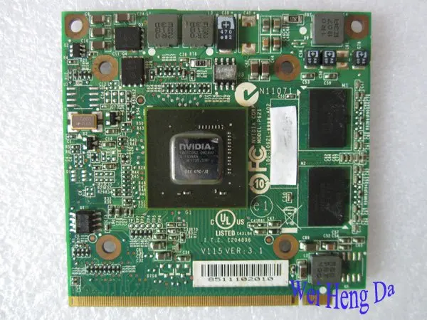 Original GeForce 9300M GS (G98-630-U2) DDR2 256MB 64Bit MXM II VG.9MG06.001 bærbar VGA-kort til Acer. 0