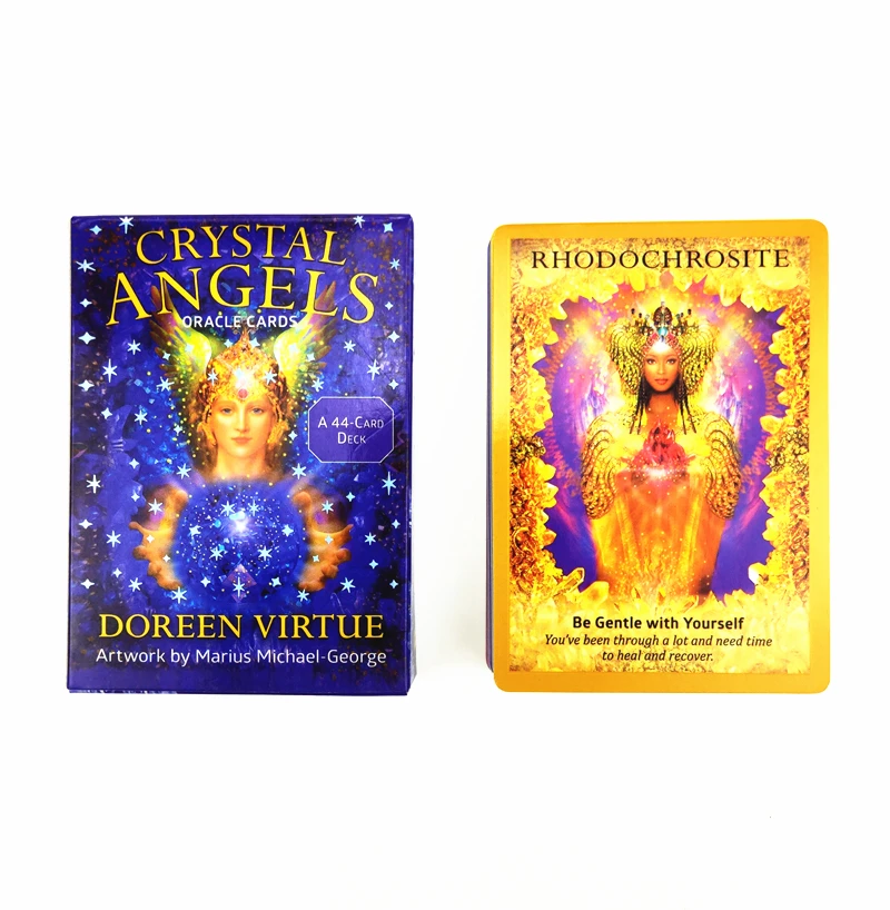 Engelsk Oracle Cards Crystal Angels Oracle Cards Crystal Angels Oracle Cards Divination Tarot Kort 0
