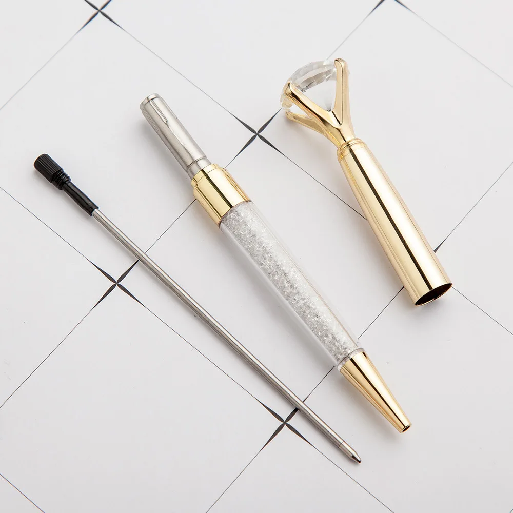 20pcs/masse engros stor diamant metal-kuglepen metal pen crystal pen reklame pen gave pen brugerdefinerede logo 0