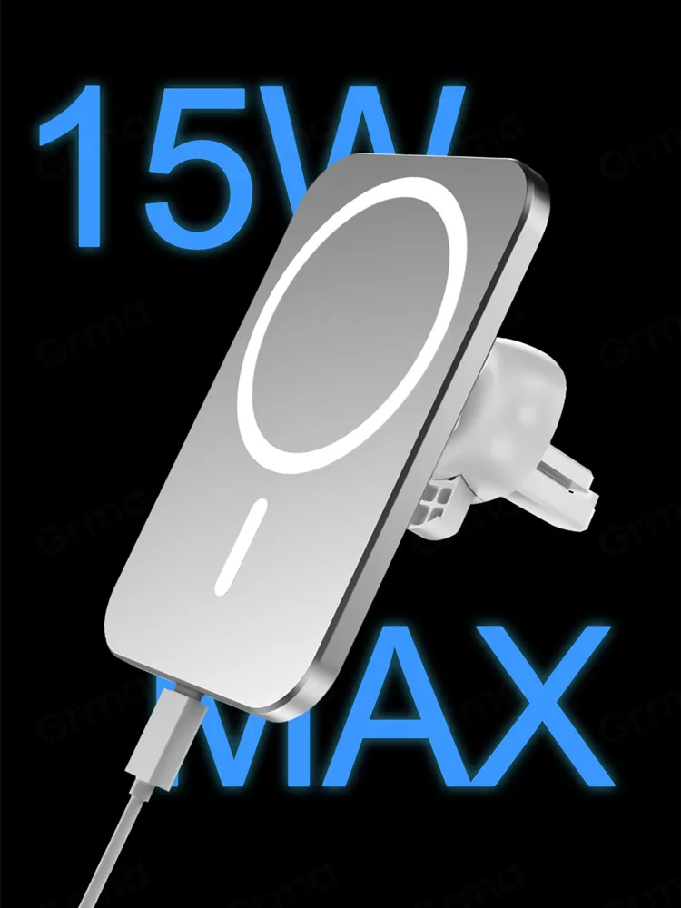 NLSnakeDay Til Iphone 12 12 Pro Max antal Magsafe Trådløs Bil Oplader Airvent Mount Magnet Adsorbable Telefon Bil Holder 15W Oplader 0
