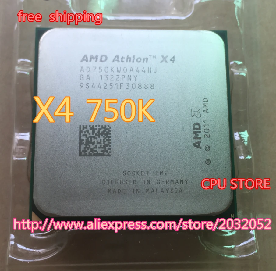AMD Athlon II X4 750K x4 750K (3.4 GHz, 4 MB 4 kerner Socket FM2 904-pin)AD750KWOA44HJ Quad-Core CPU kan arbejde 0
