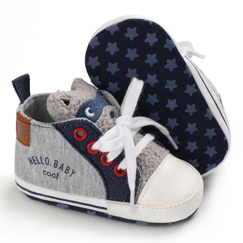 NYT Design Nyfødte Baby Sko Fashion Baby Drenge Sneakers Canvas Casual Piger Sko Baby Moccaisns Toddler Første Vandrere 0