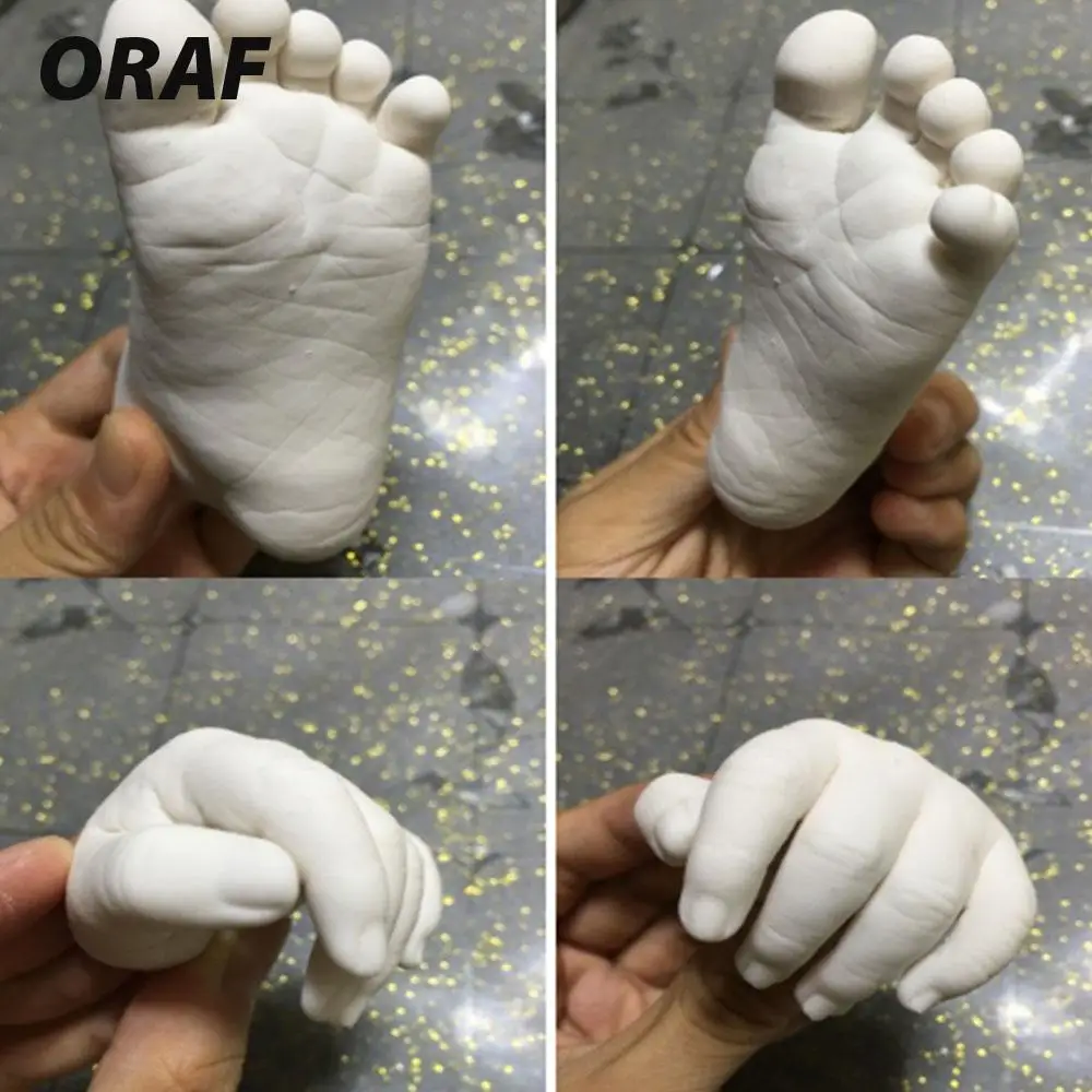 Hvid 3D Hånd Mudder Baby Souvenir Par Elsker Smukke gipspulveret Hænder, Fødder Gave Kloning Pulver Model Mode, DIY Hånd Skimmel 0