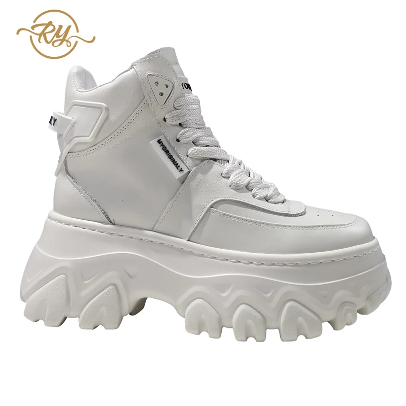 RY-RELAA kvinder sko high top sneakers 2020 mode Ægte Læder wedges sko til kvinder ins luksus sko kvinder designere tidevandet 0
