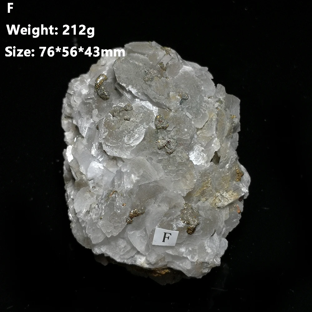 Natursten Calcit, Kvarts Pyrit Mineral Krystal-Prøve Fra Hunan-Provinsen, Kina A2-4 0