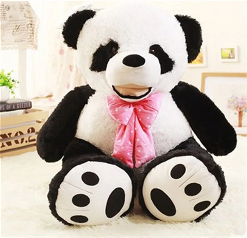 Kinesiske Panda Bear Blød Plys Legetøj Dukke Gave Kæmpe Kæmpe Store Udstoppede Dyr Furry Panda Shell Gratis Fragt 0