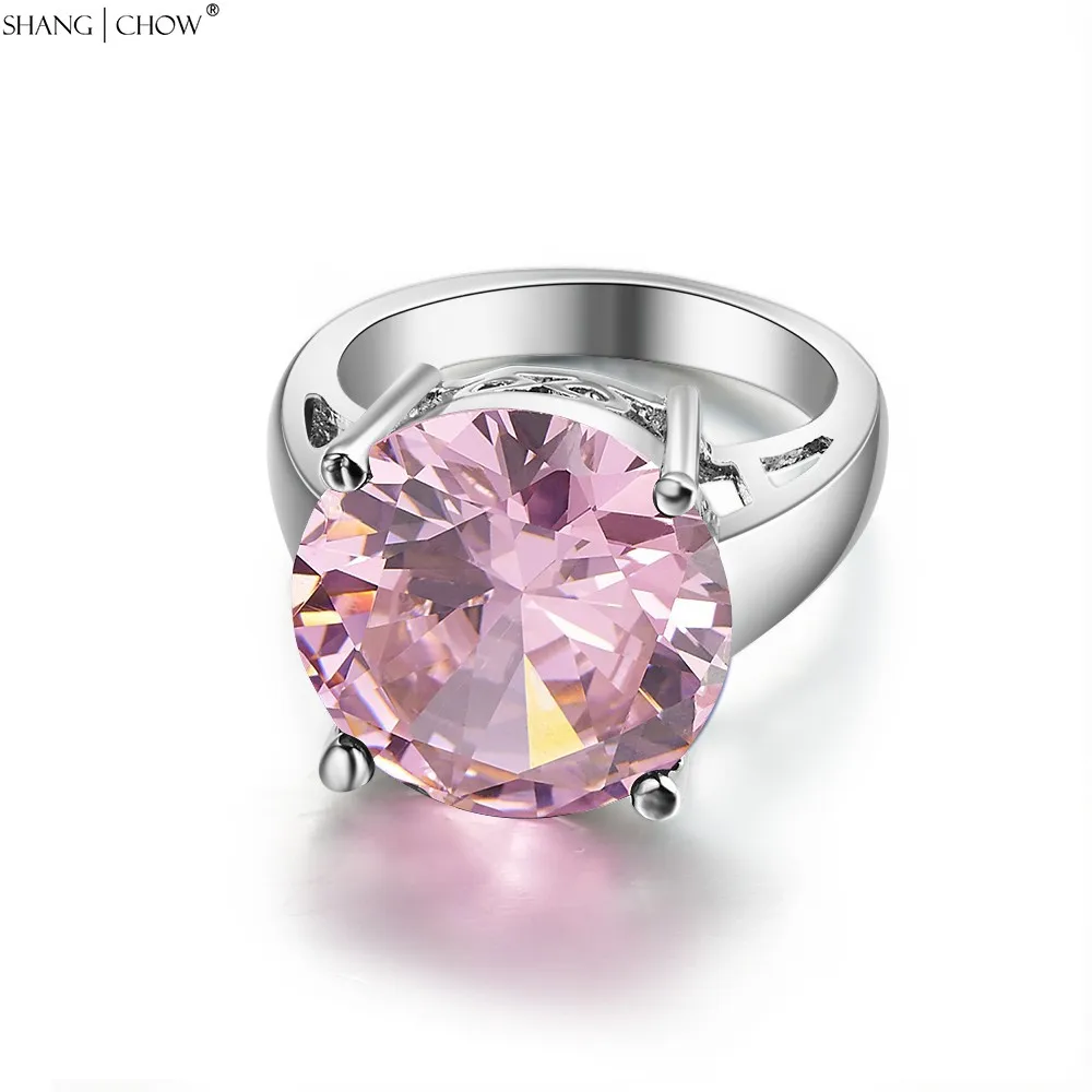 925 Sterling Sølv Ring, Smykker Med Bling Pink Kunzite Sten til kvinder Aftenen Fest Tilbehør Gave R1447 0